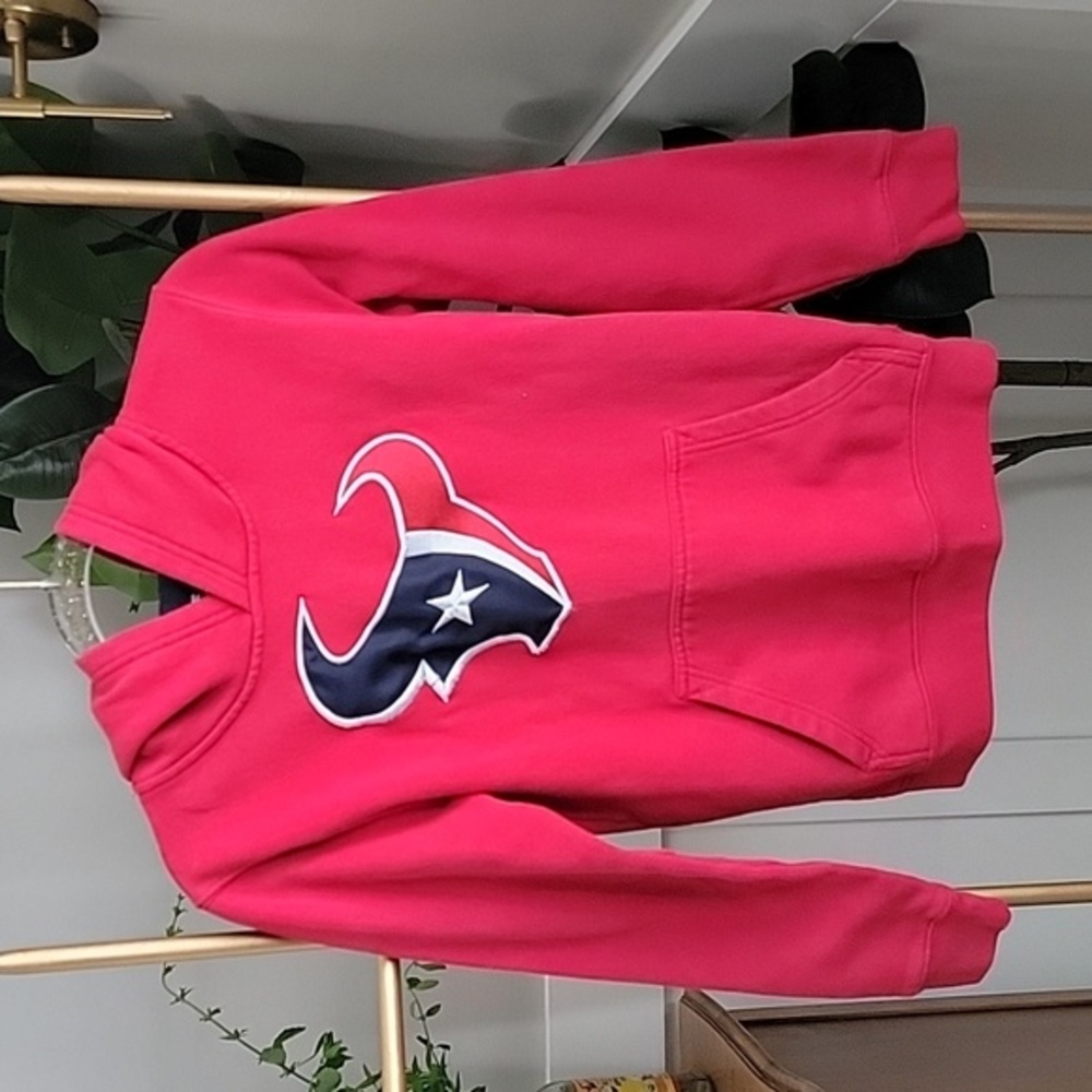 Houston Texans Boys Team NFL Hoodie/Hooded Sweatshirt Red Blue Sz L 14-16 Youth